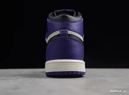 Air Purple' High OG 1 Retro 555088-501 Kids 'Court  555088-501 Kid Jordan 0515